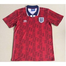 England 1994 World Cup Away Red Soccer Jersey